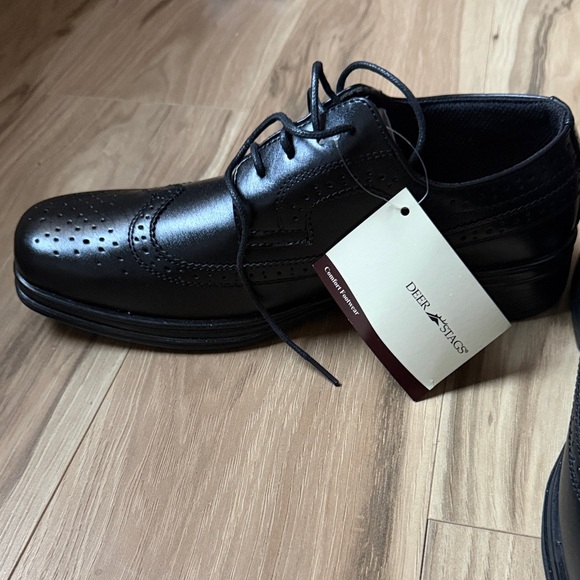 Deer Stags Black Oxford Dress Shoes - Picture 2 of 5